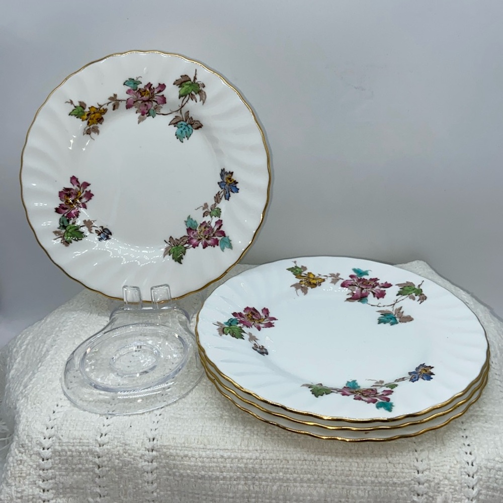 Minton “Vermont” 4 Bread & Butter Plates English Bone China